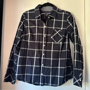 Tommy Hilfiger Black and White Plaid Shirt size small NWOT
